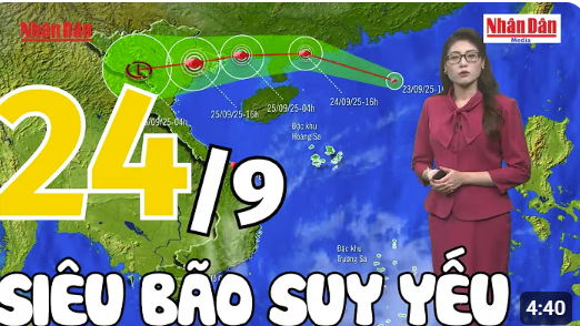 Dự báo thời tiết tối hôm nay và ngày mai 24/9 
